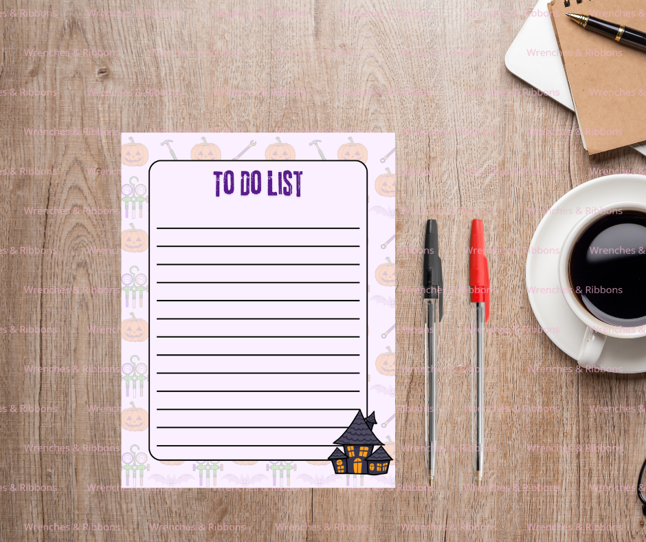 Spooky To Do List 5.5" x 8.5" Notepad