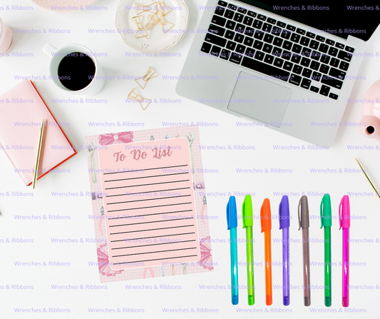 Pretty in Pink 5.5" x 8.5" To Do List Notepad